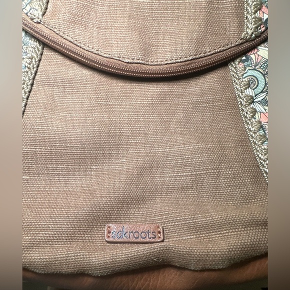 Sakroots Artist Circle Crossbody Fold Over Sienna Spirit Desert Canvas Bag EUC. - Picture 2 of 11